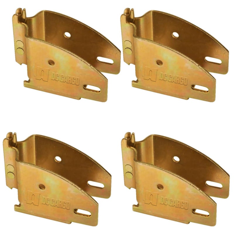 DC Cargo Mall E Track Wood Beam End Socket Shelf Brackets Accessories (4 Pack) - Fit with 2x4 2x6 Add Removable Etrack Load Lock Bar for Enclosed Trailers - Zinc-Coated Steel - Image 1